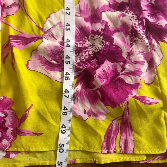 Great Jones Designer Yellow Floral Neck Tie Dress Sleeveless Cottage Traditional - Picture 7 of 8